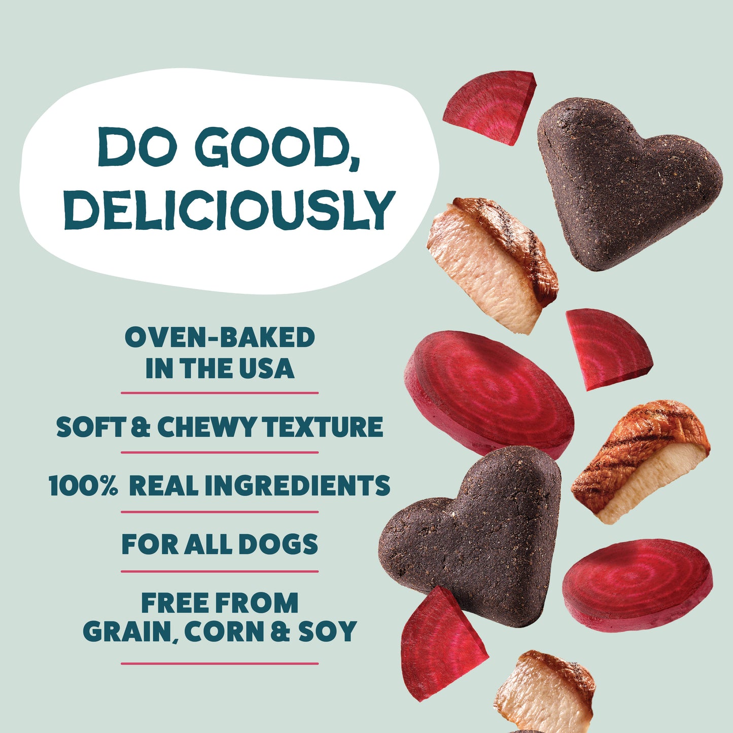 Duck Duck Beet Soft Baked Dog Treats