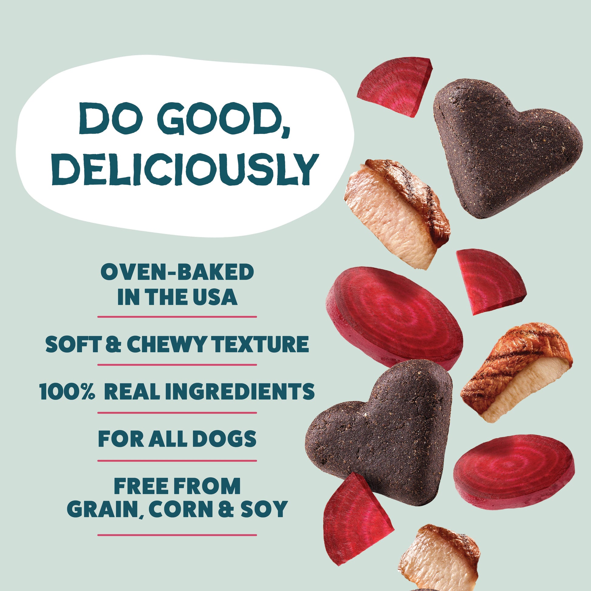 Duck Duck Beet Soft Baked Dog Treats