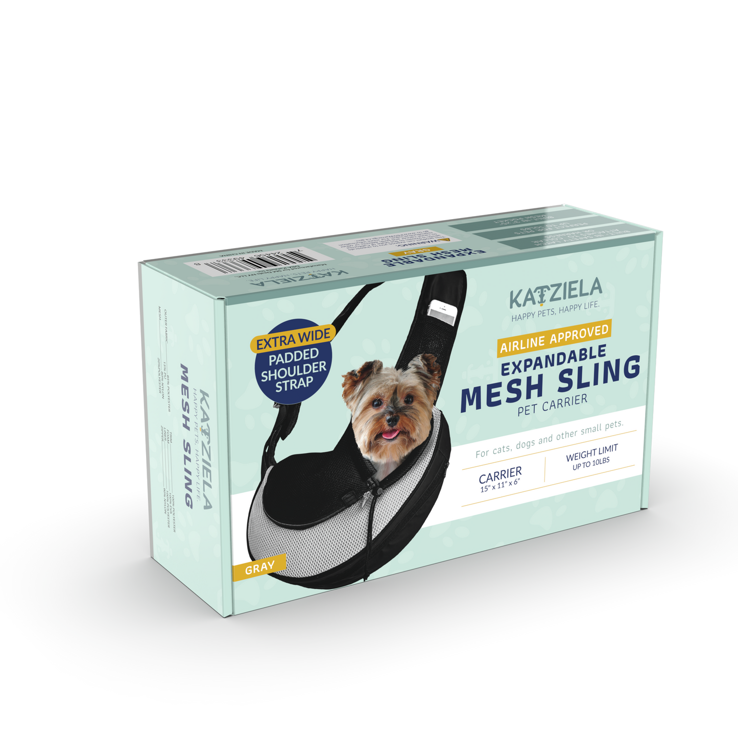 Pet Carrier Expandable Sling For Small Dogs And Cats