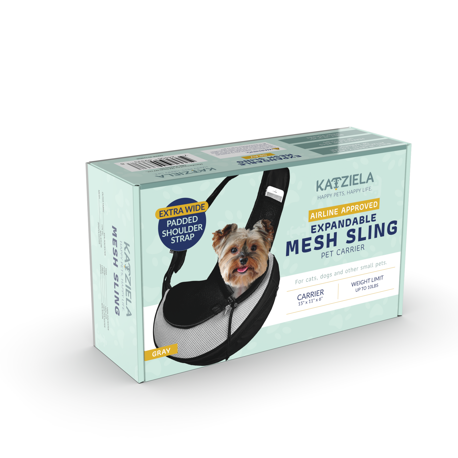 Pet Carrier Expandable Sling For Small Dogs And Cats