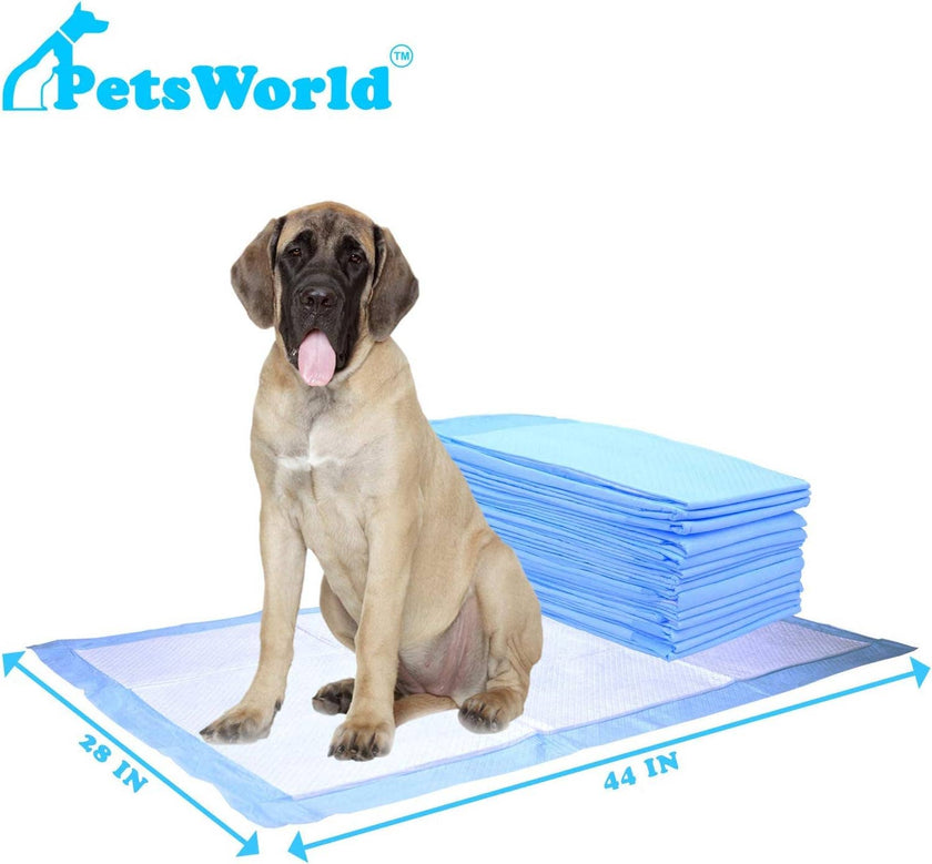 PetsWorld Massive Dog Pads, 28 x 44-in 50 CT
