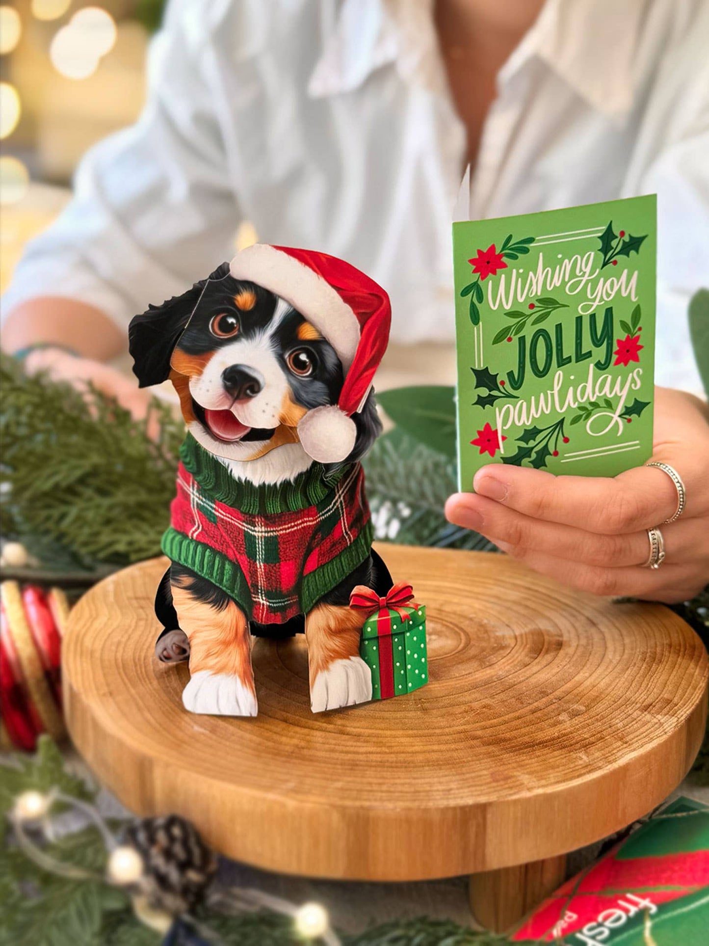 Mini Christmas Puppy (1 Mini Pop-up Greeting Card)