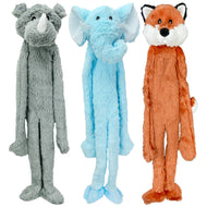 Multipet Swingin' Flatties Plush Dog Toy Asst. Animals 27"
