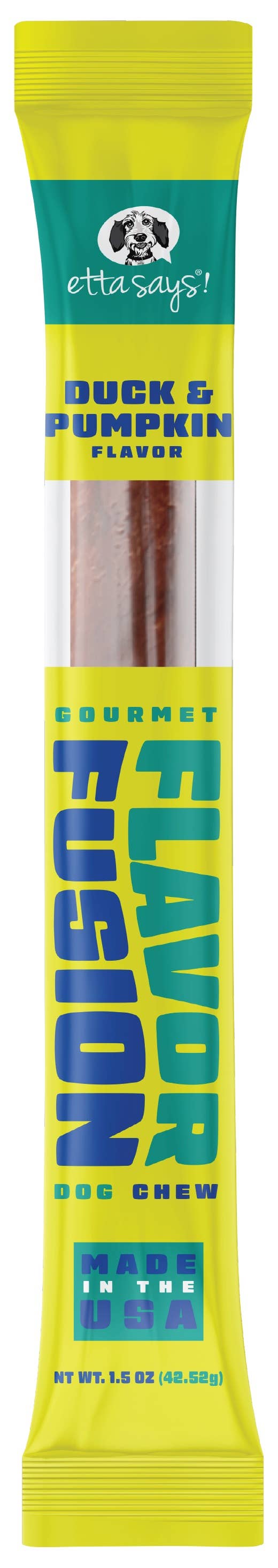 Etta Says! Flavor Fusion Dog Chew Duck & Pumpkin 1.5oz 1ct