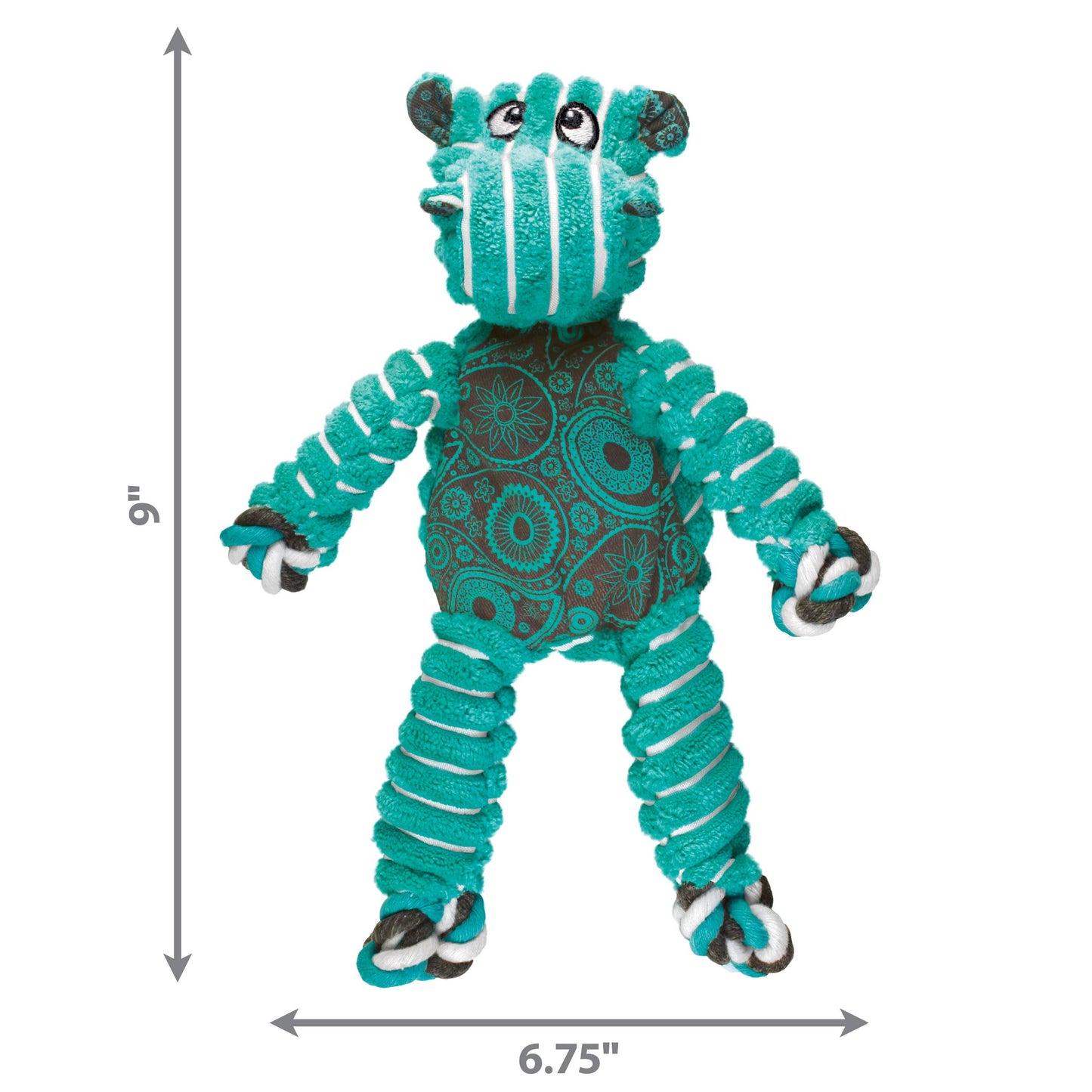 KONG® Floppy Knots Hippo Dog Rope Toy Small/Medium