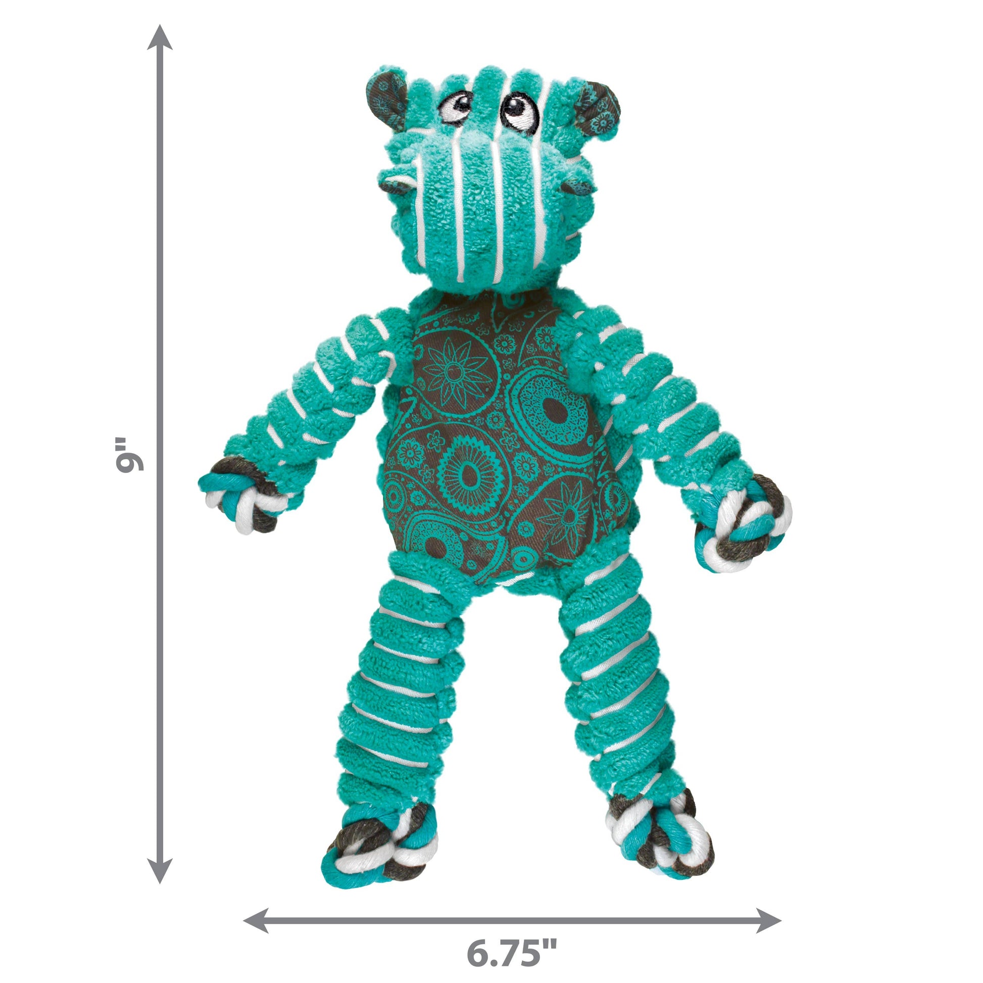 KONG® Floppy Knots Hippo Dog Rope Toy Small/Medium
