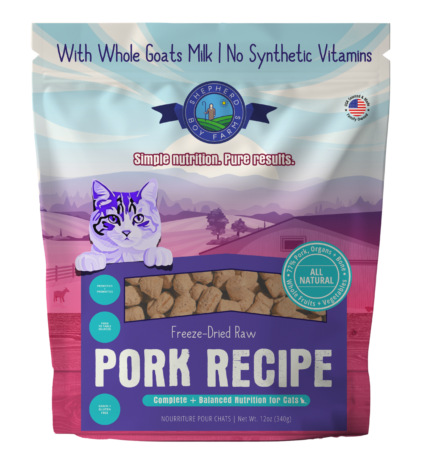 Freeze Dried Pork Recipe For Cats - 12oz