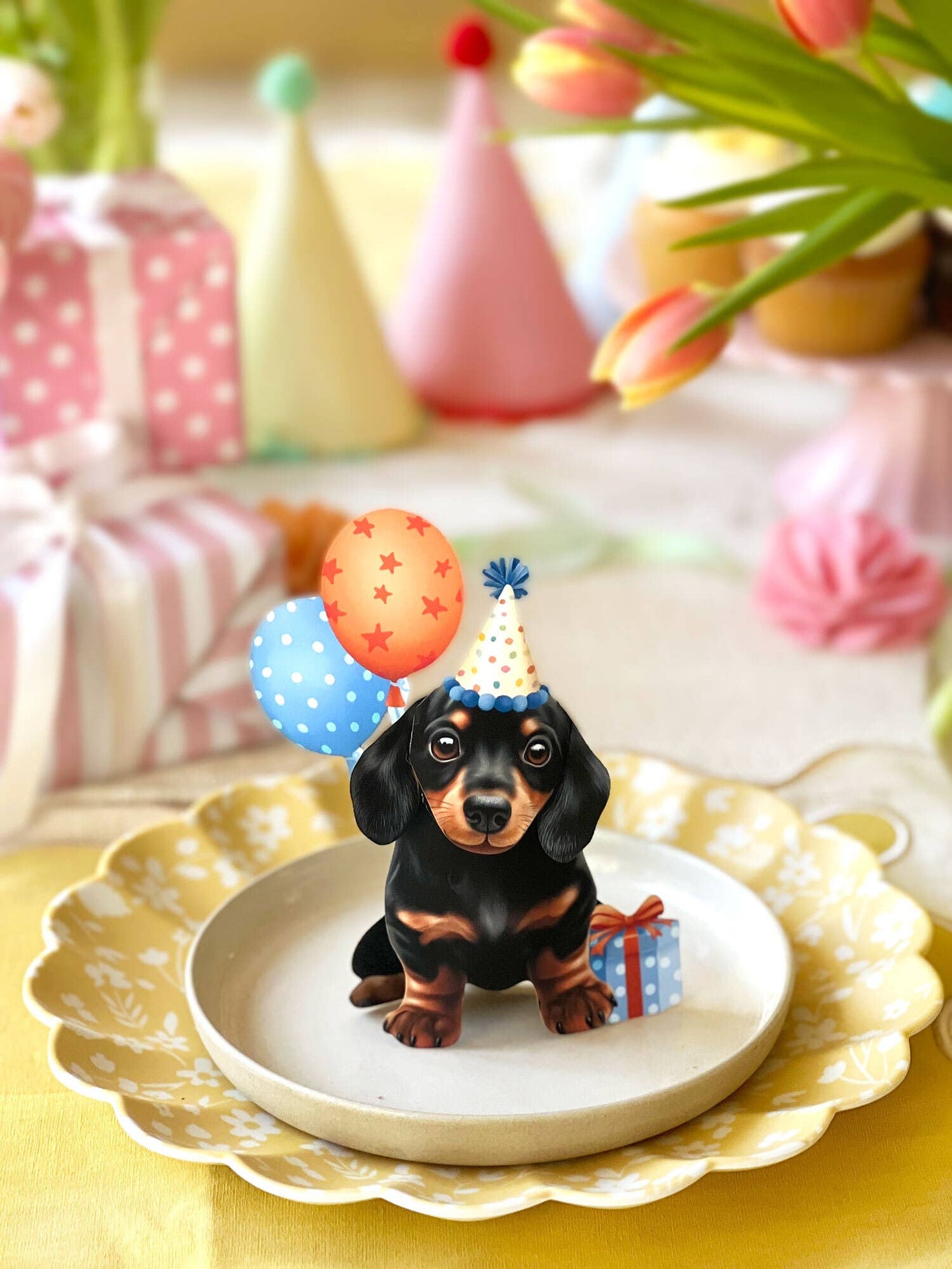 Mini Birthday Puppy (1 Mini Pop-up Greeting Card)