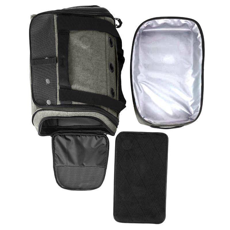 "The Transpurrter" Ultimate Calming Convertible Cat Carrier in Heather Grey
