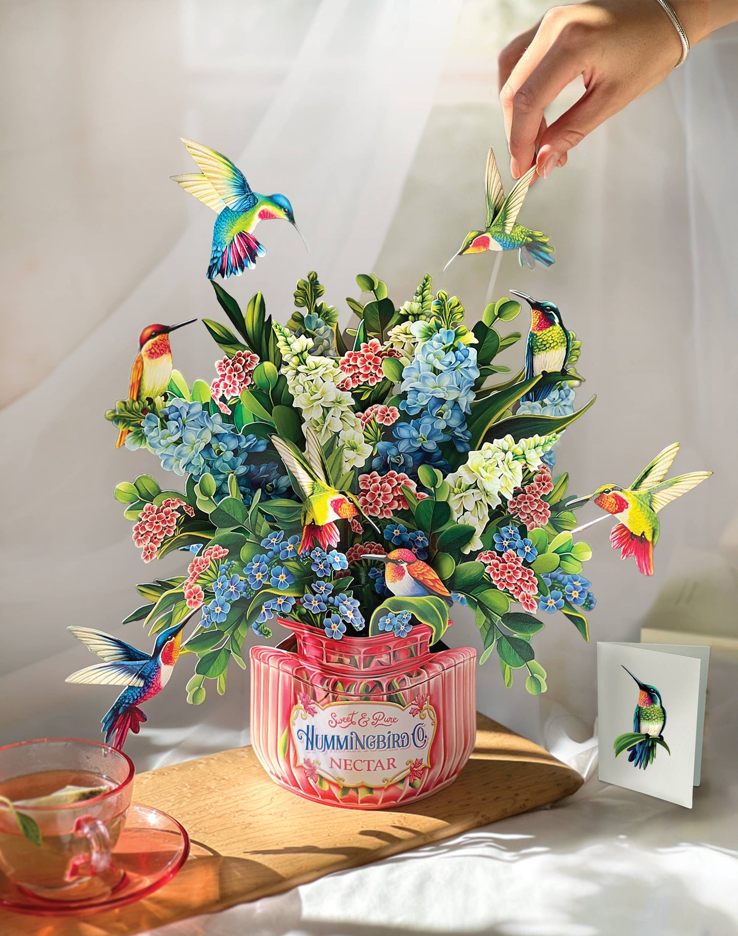 Hummingbird Oasis (1 Pop-up Greeting Card)