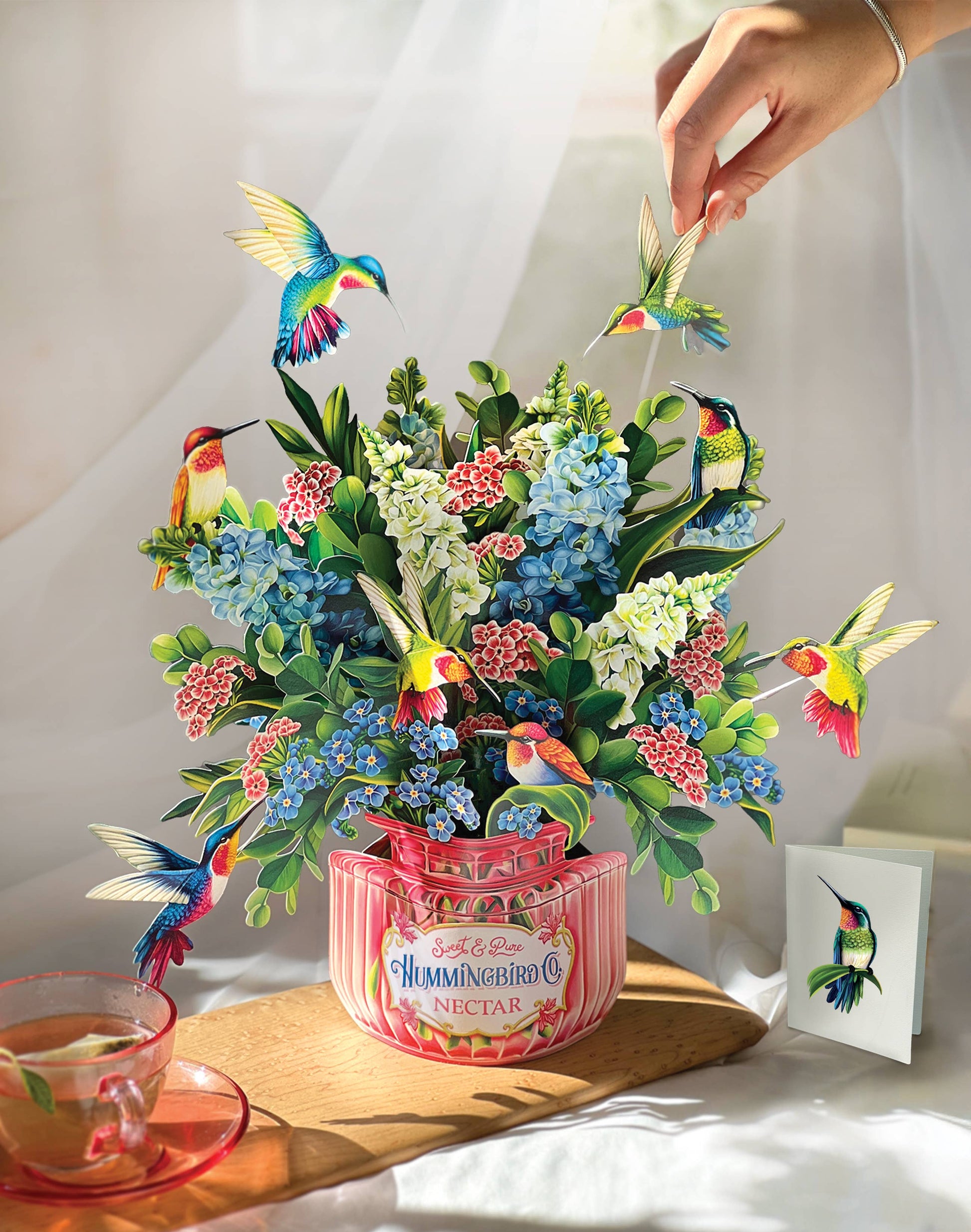 Hummingbird Oasis (1 Pop-up Greeting Card)