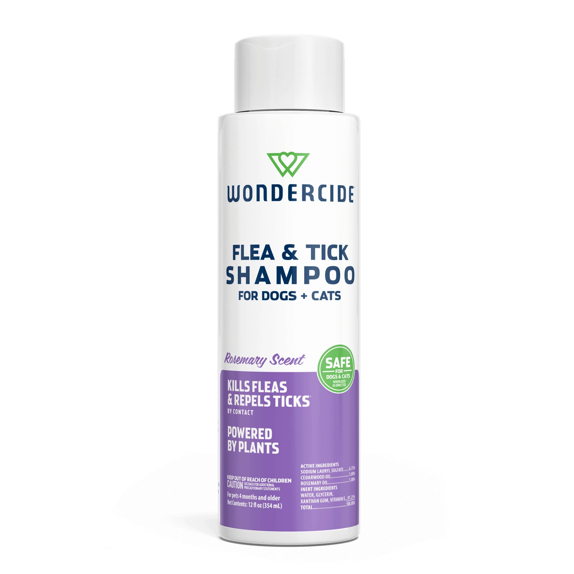 Wondercide Flea & Tick Shampoo Dogs + Cats Rosemary 12oz