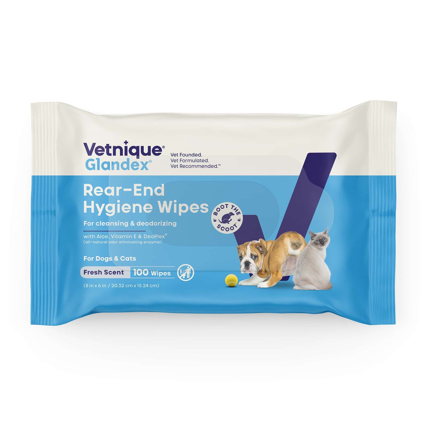 Glandex Rear End Pet Wipes Package