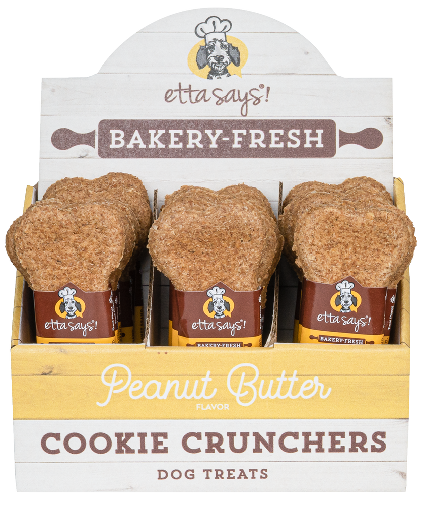 Etta Says! Cookie Crunchers Peanut Butter Dog Treats 1ct