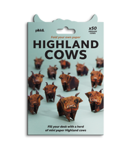 Paper Highland Cows | DIY Origami Kit for Animal Lovers