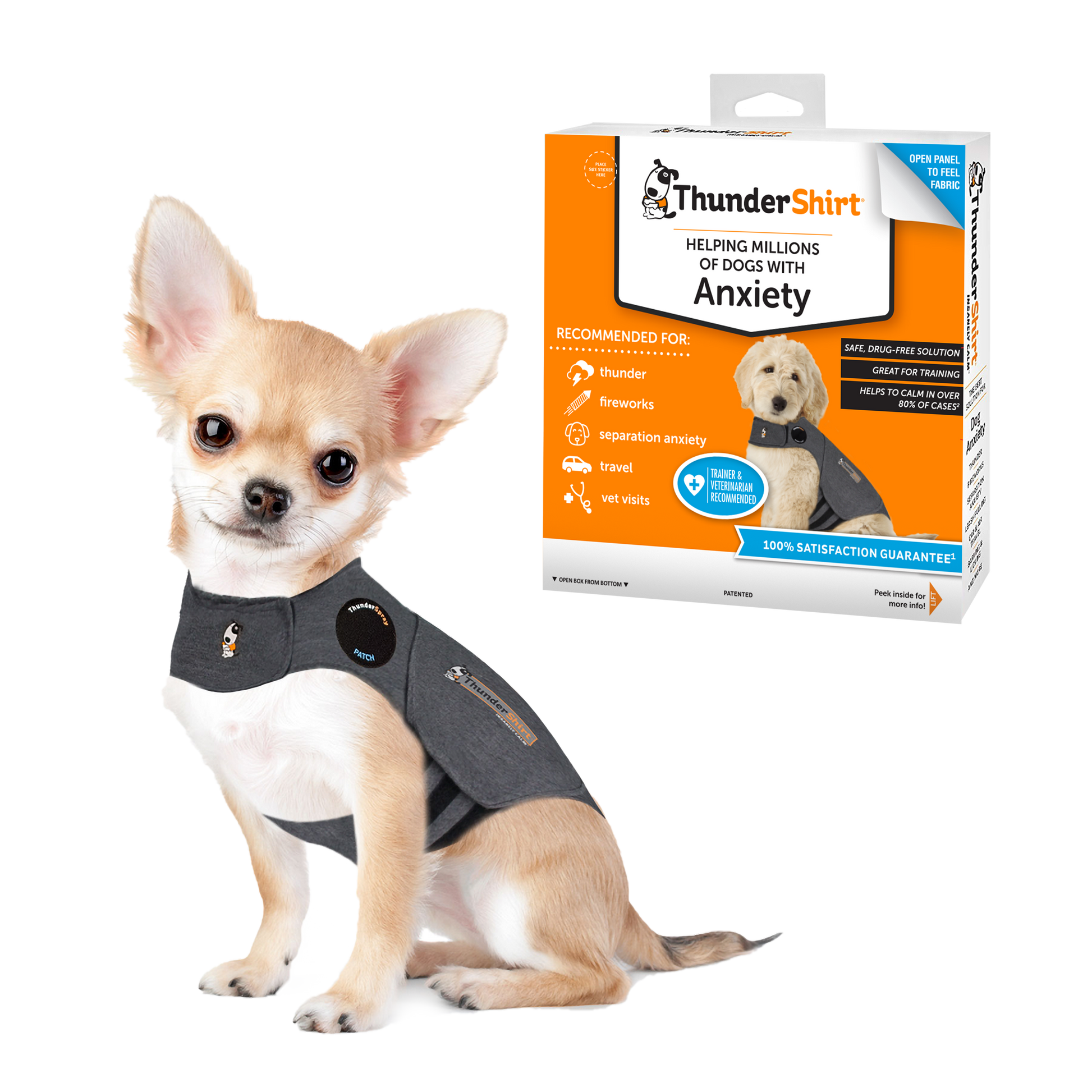 ThunderShirt For Dogs Heather Grey Classic - Dog Anxiety