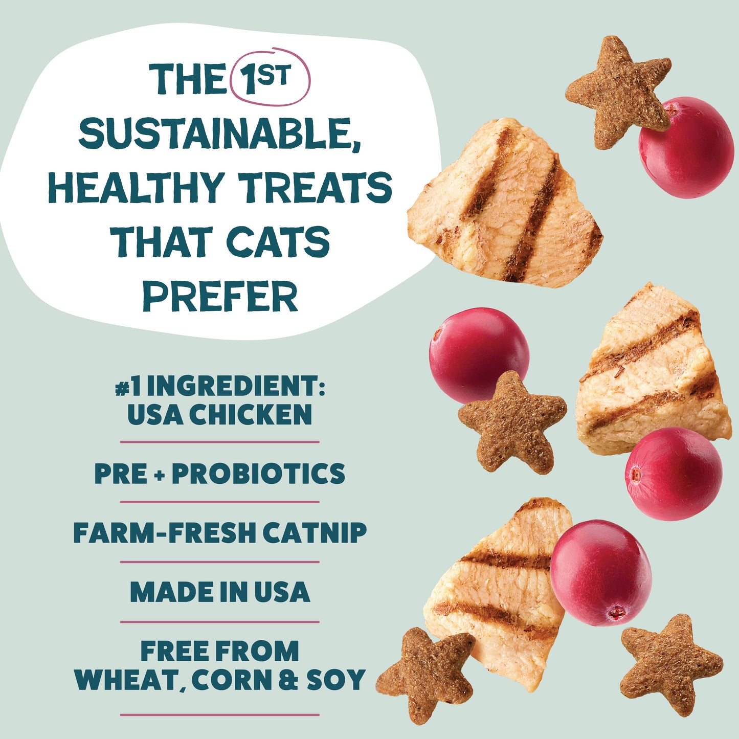 Cran U Say Chicken Crunchy Cat Treats