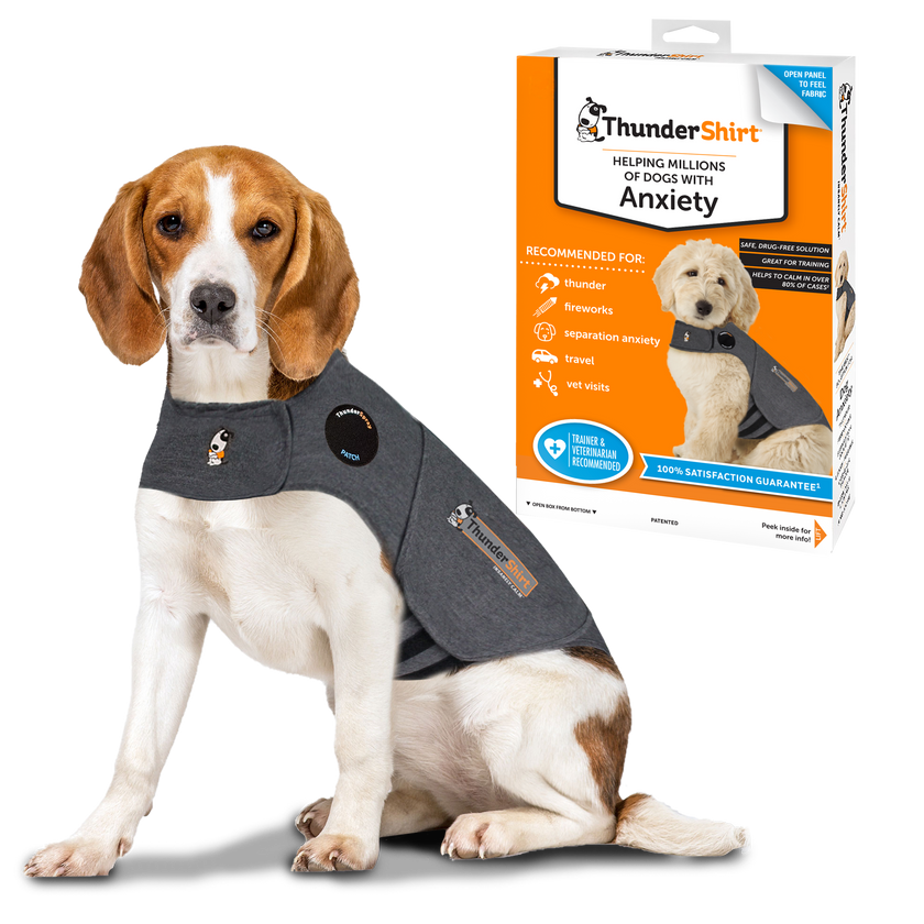 ThunderShirt For Dogs Heather Grey Classic - Dog Anxiety