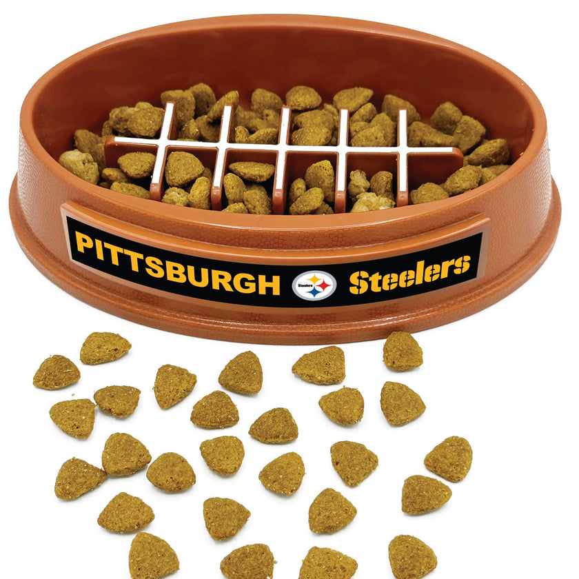 PITTSBURGH STEELERS FOOTBALL SLOW FEEDER BOWL