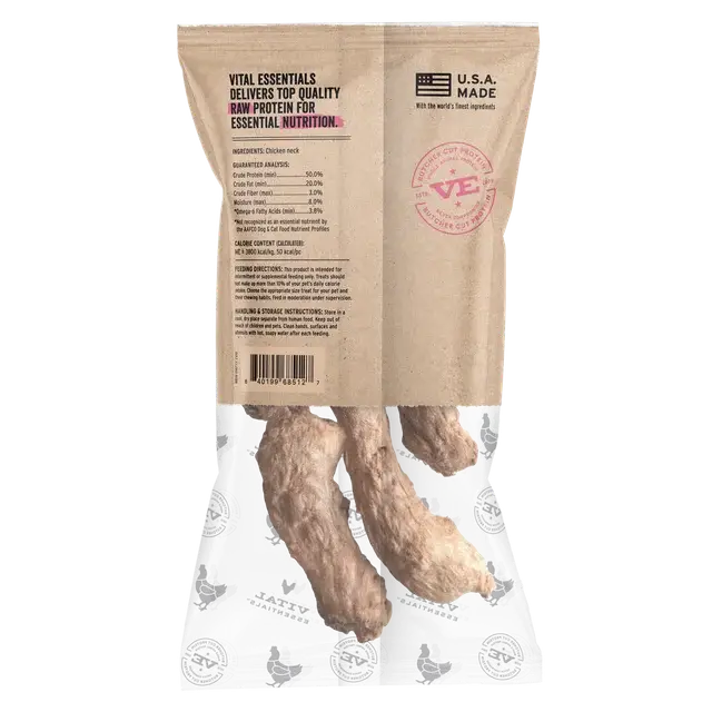 Vital Essentials RAW BAR Freeze-Dried Chicken Necks 1.23oz