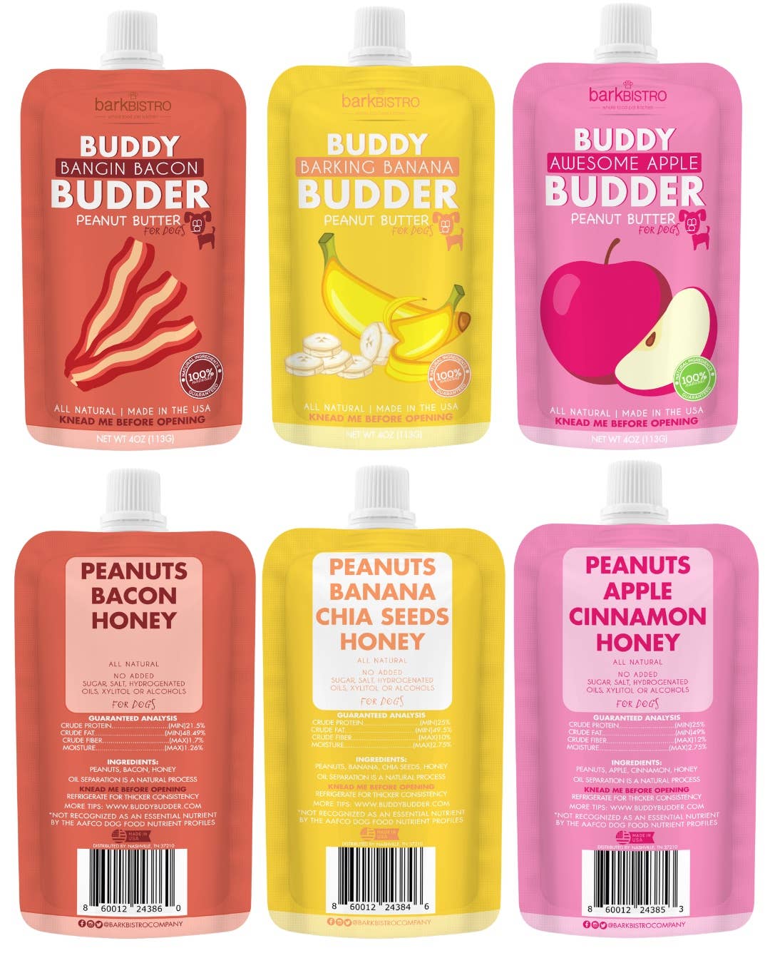 Bark Bistro - Bacon/ Apple/ Banana Squeeze Budders 1ct