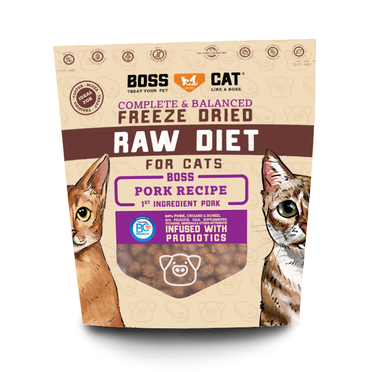 Boss Cat Freeze Dried Raw Diet - Pork (9oz)