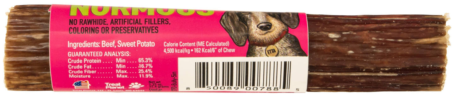 Etta Says! Esophagus Stuffed Bully Sticks Dog Chew 5in 1ct