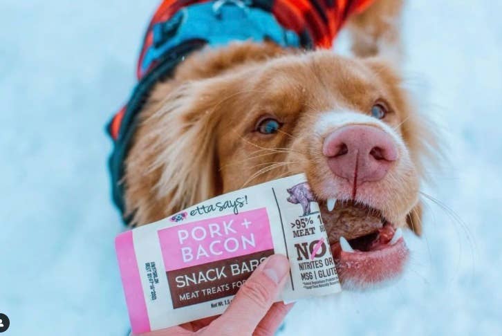 Etta Says! Meat Snack Bar Pork + Bacon Dog Chew 1.5oz 12ct