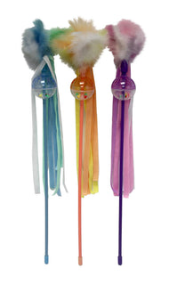 Multipet Lattice Ball Teaser Cat Toy Assorted Colors 18" 1ct