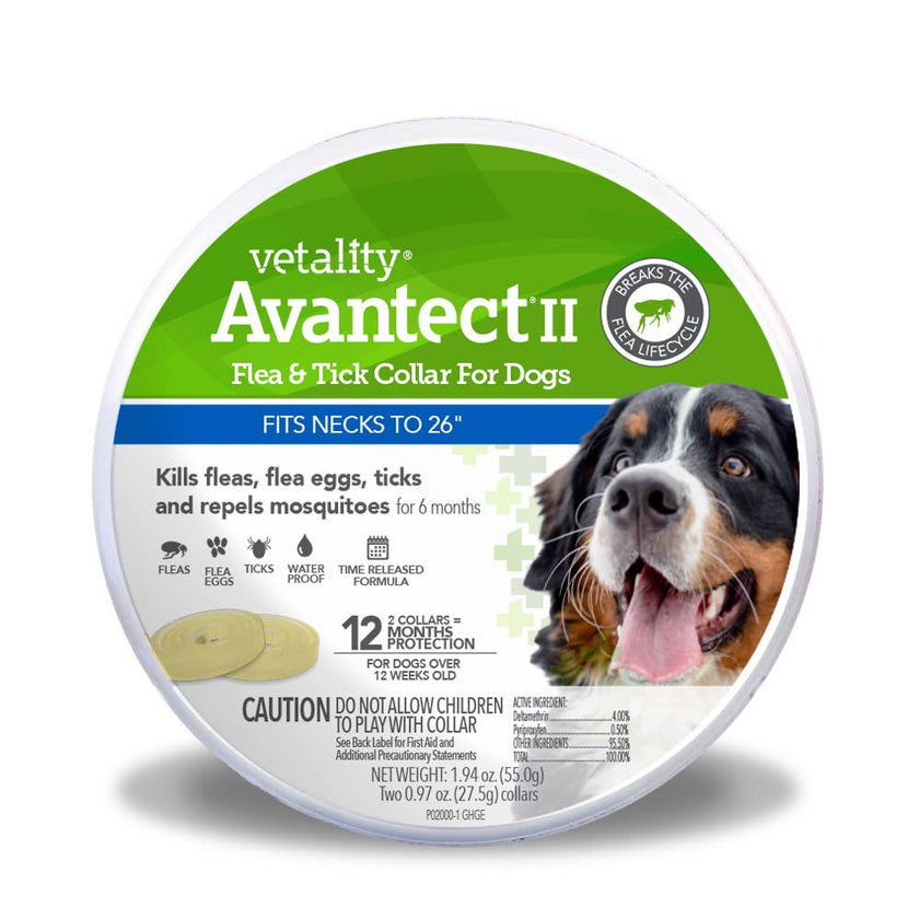 Vetality Avantect II Flea & Tick Collar for Dogs Necks 23"