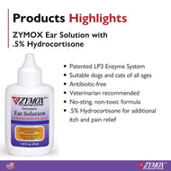 Zymox Ear Solution w/ .5% hydrocortisone - 1.25 oz. bottle