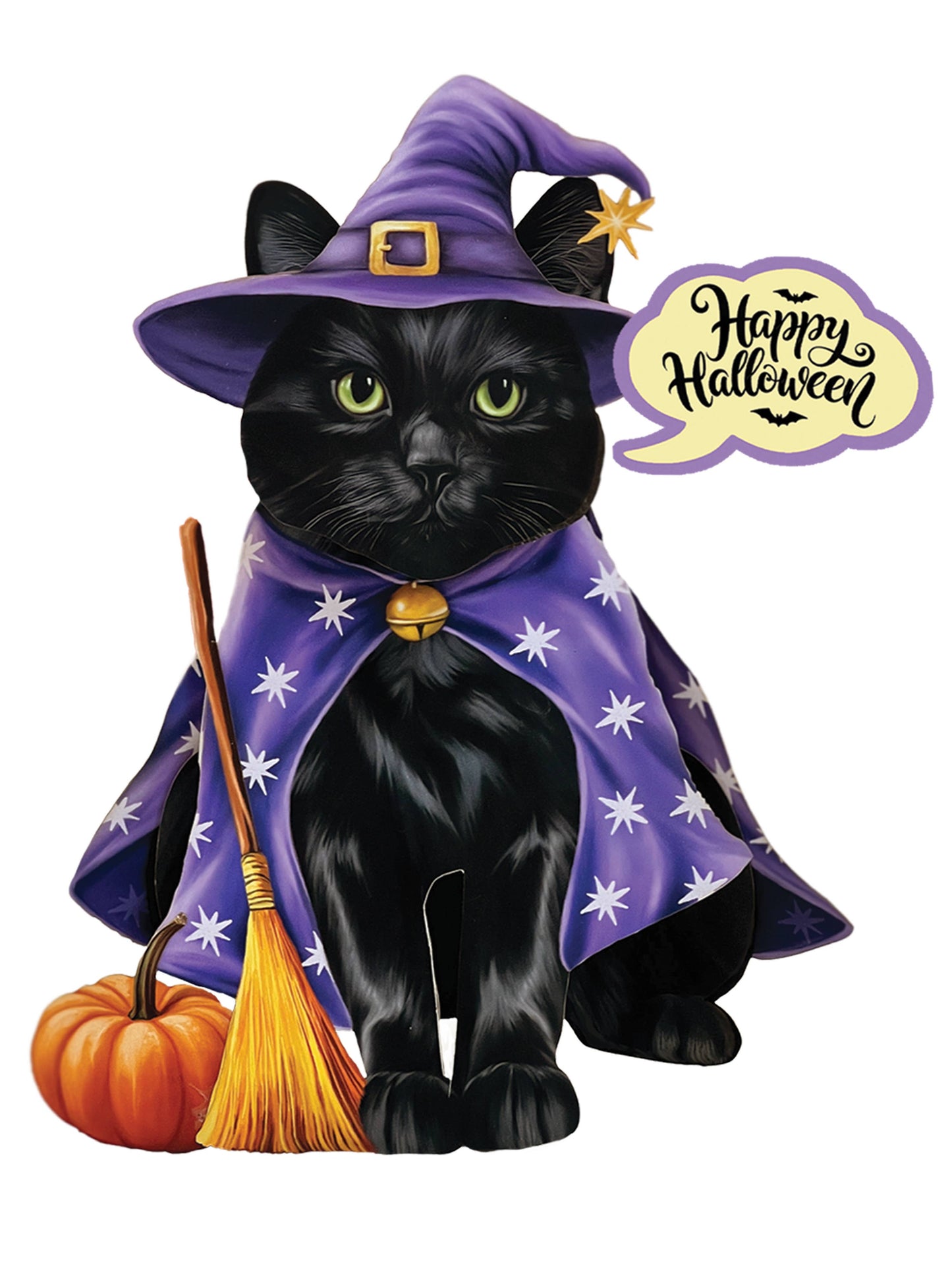 Mini Halloween Cat (1 Mini Pop-up Greeting Card)