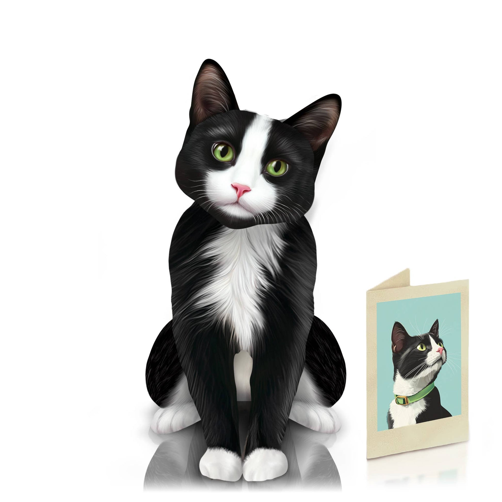Tuxedo Cat (1 Pop-up Greeting Card)