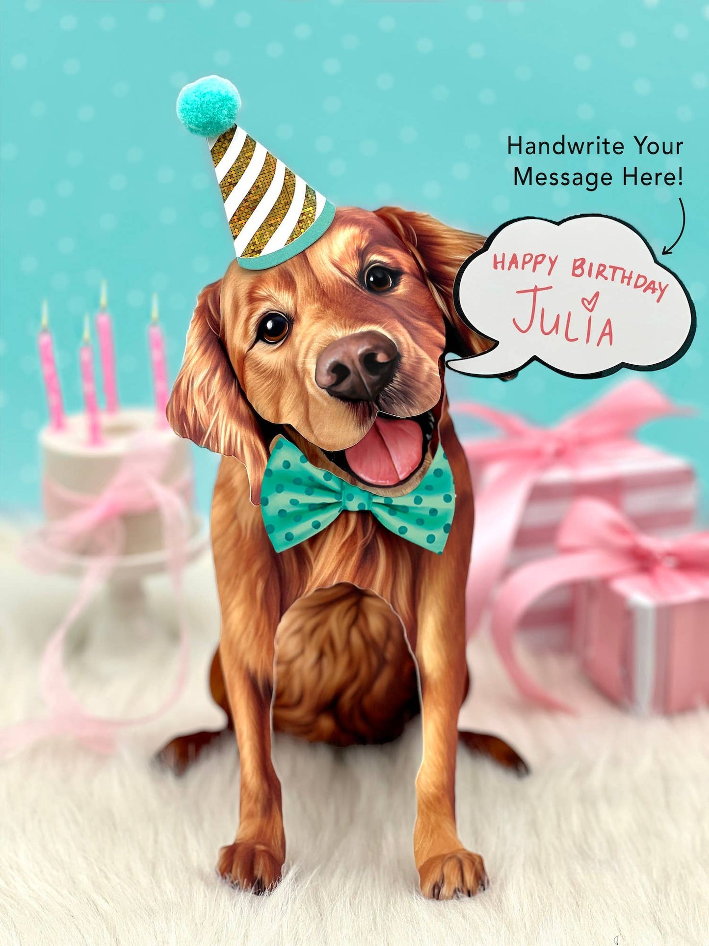 Golden Retriever (1 Pop-up Greeting Card)