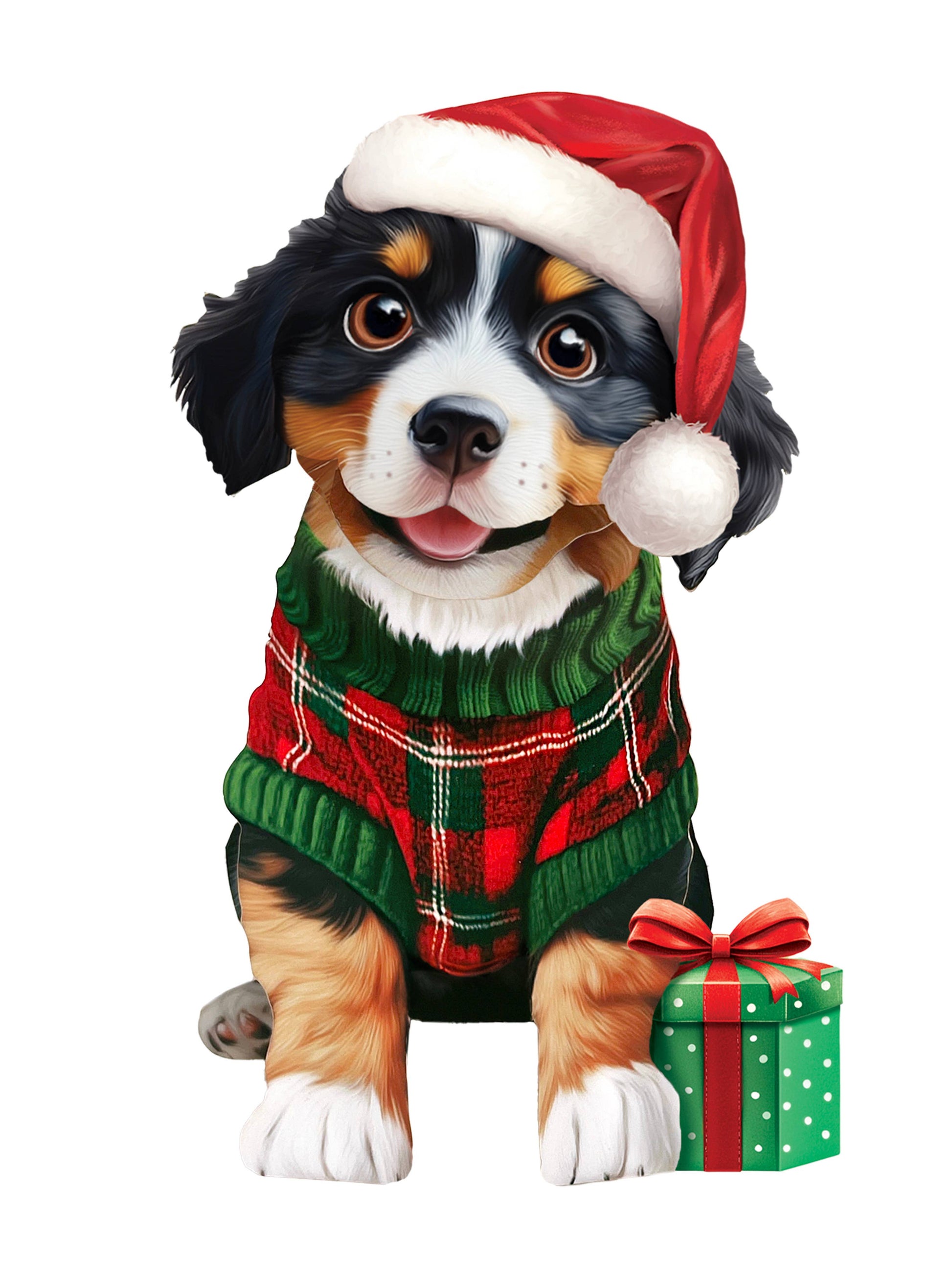 Mini Christmas Puppy (1 Mini Pop-up Greeting Card)