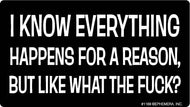 Sticker: I know everthing happens for a reason