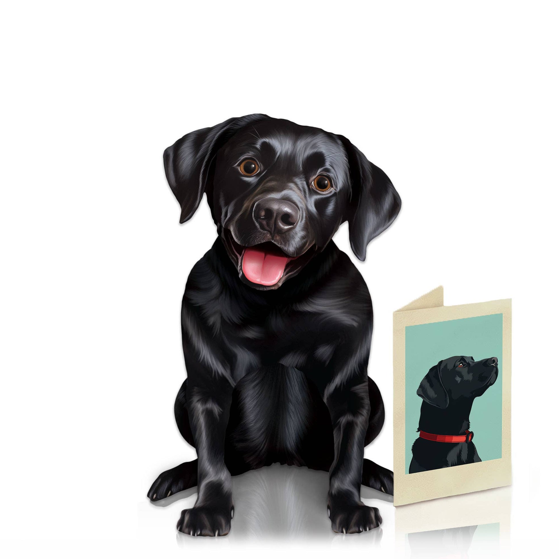 Black Lab (1 Pop-up Greeting Card)