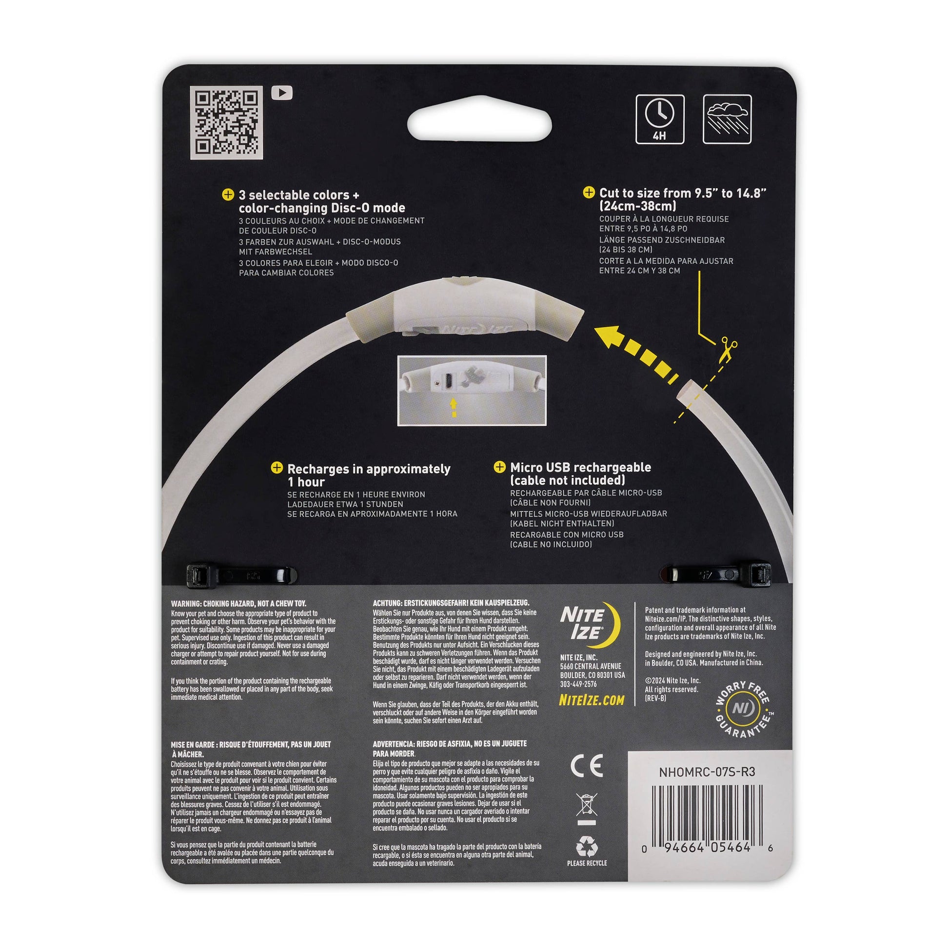 Nite Ize NiteMeow Rechargeable LED Safety Necklace Disc-O