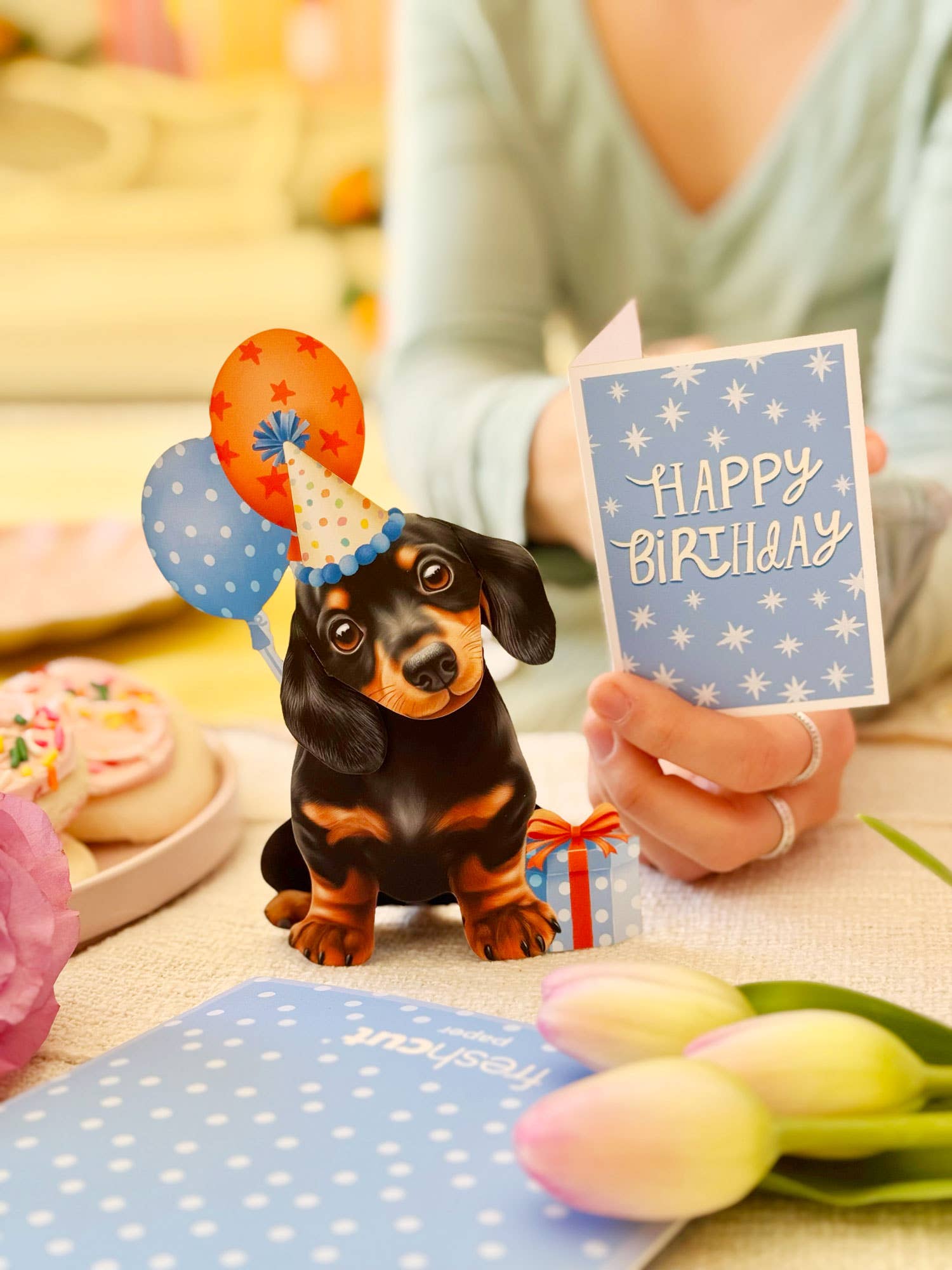 Mini Birthday Puppy (1 Mini Pop-up Greeting Card)