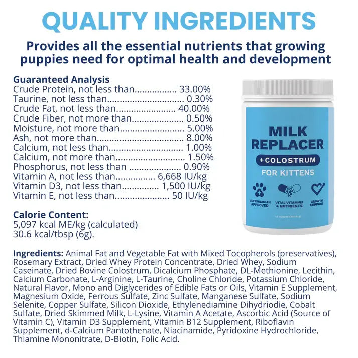 Under the Weather Milk Replacer w Colostrum & Cow - Kitten