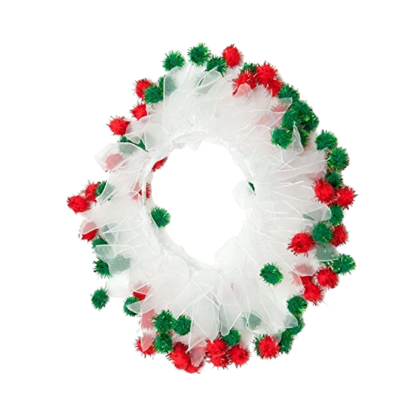 Midlee Christmas Pom Pom Decorative Dog Collar