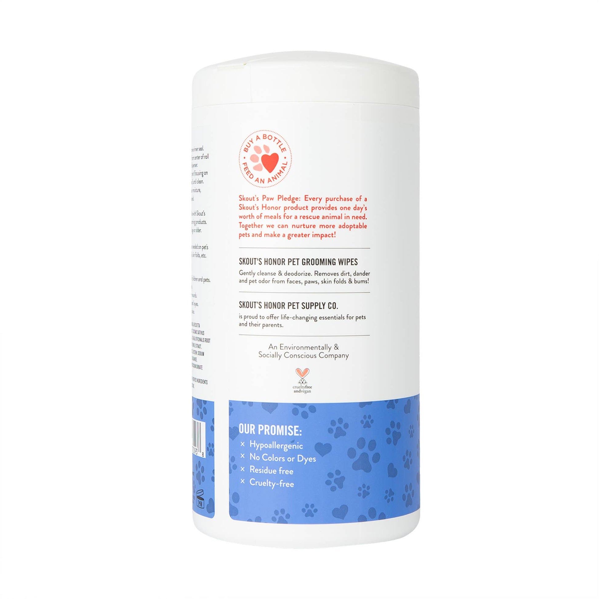 Skout's Honor Pet Grooming Wipes for Dogs & Cats 80ct