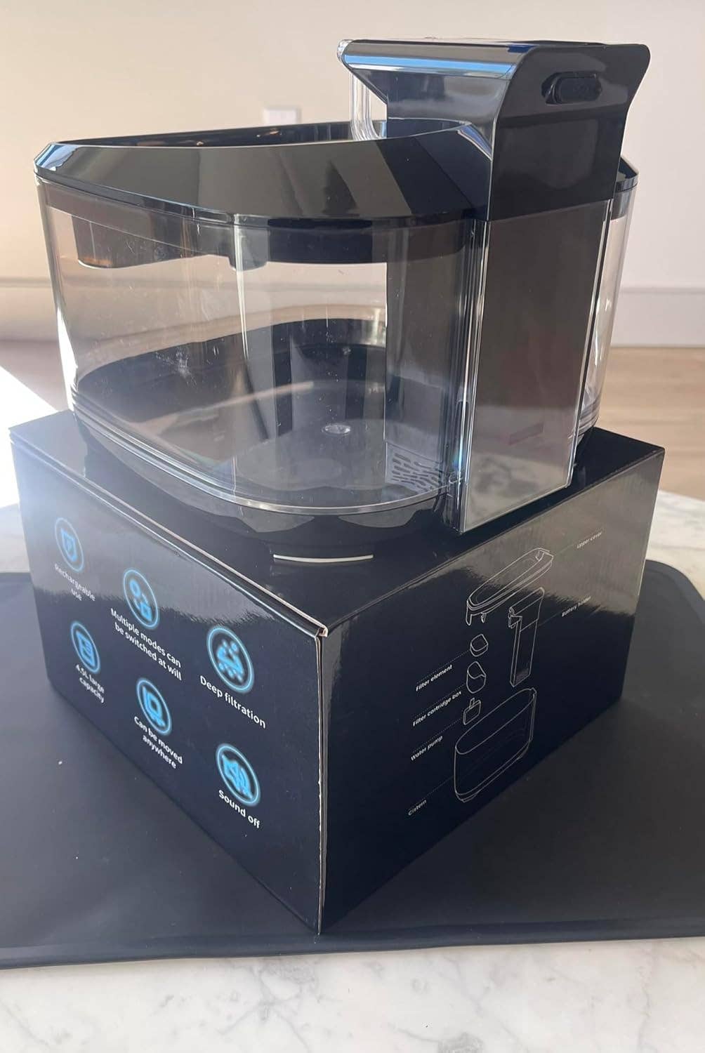 Smart Water Bowl 4.5L - Filtered, Wireless, Motion Activated (In store pickup or local delivery only)