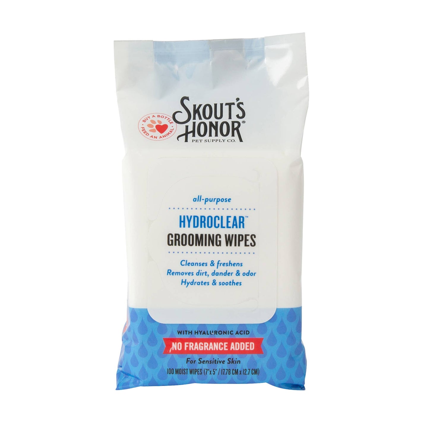 Skout's Honor HydroClear Grooming Wipes No Fragrance 100ct