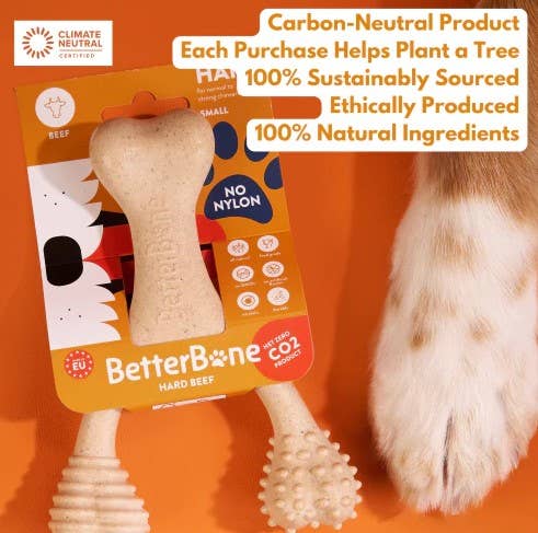 BetterBone Hard Beef Dog Chew Toy Small