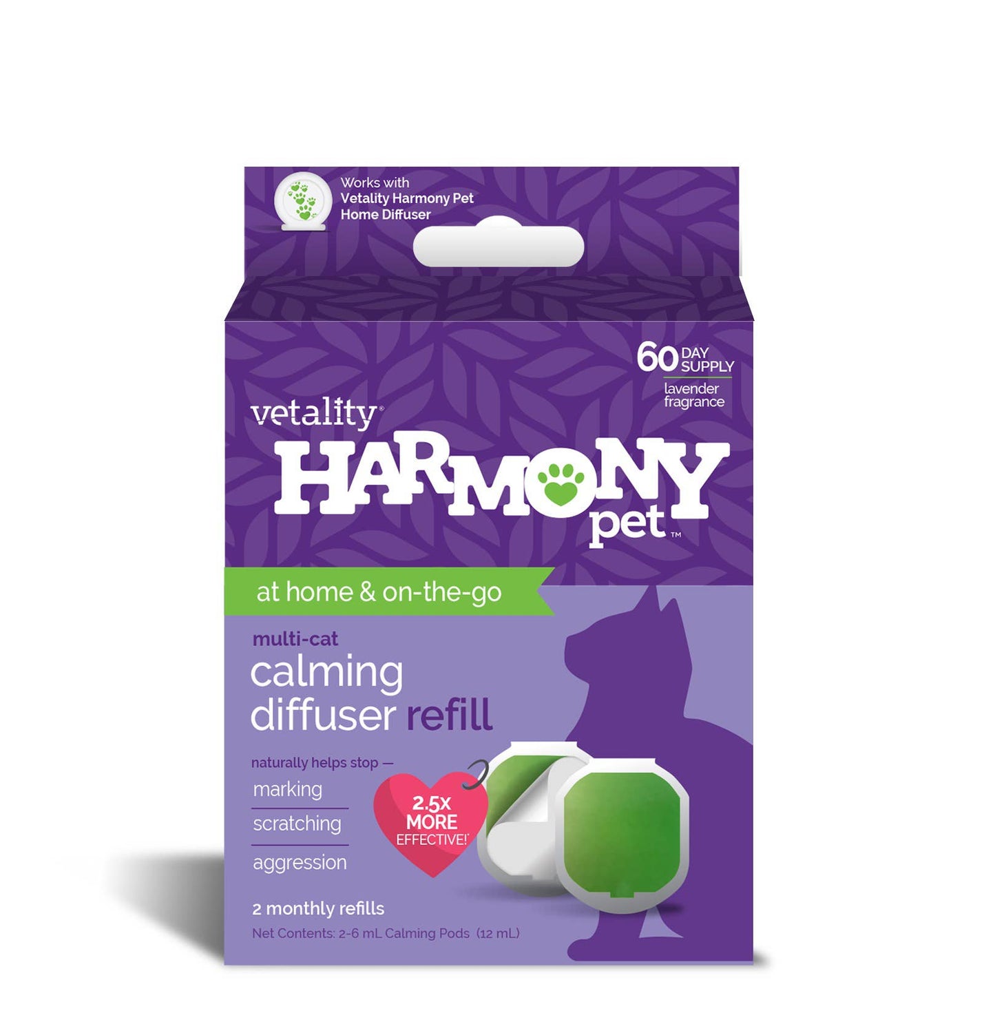 Vetality Harmony Pet Calming Home Diffuser Refills Cats 2ct