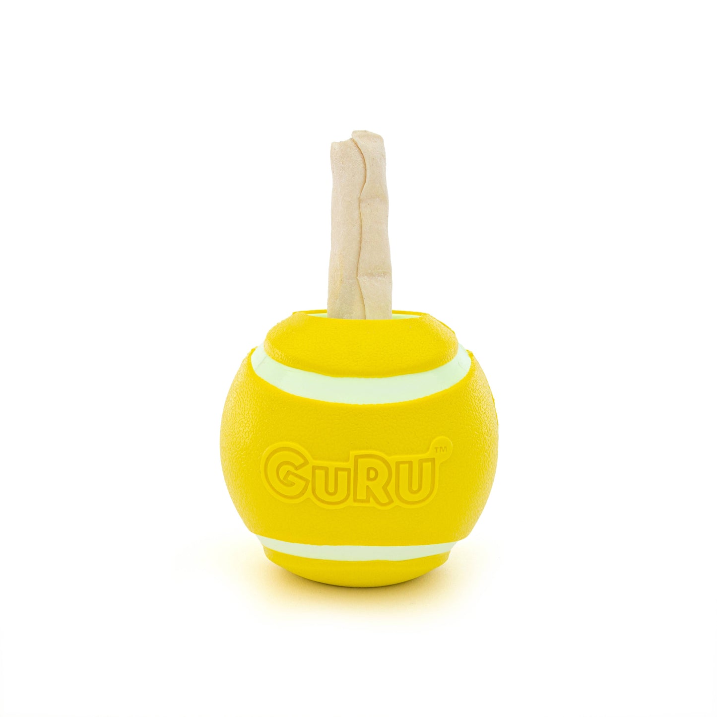 GURU Pet Company Tennis Treat Ball Dog Chew Toy MED