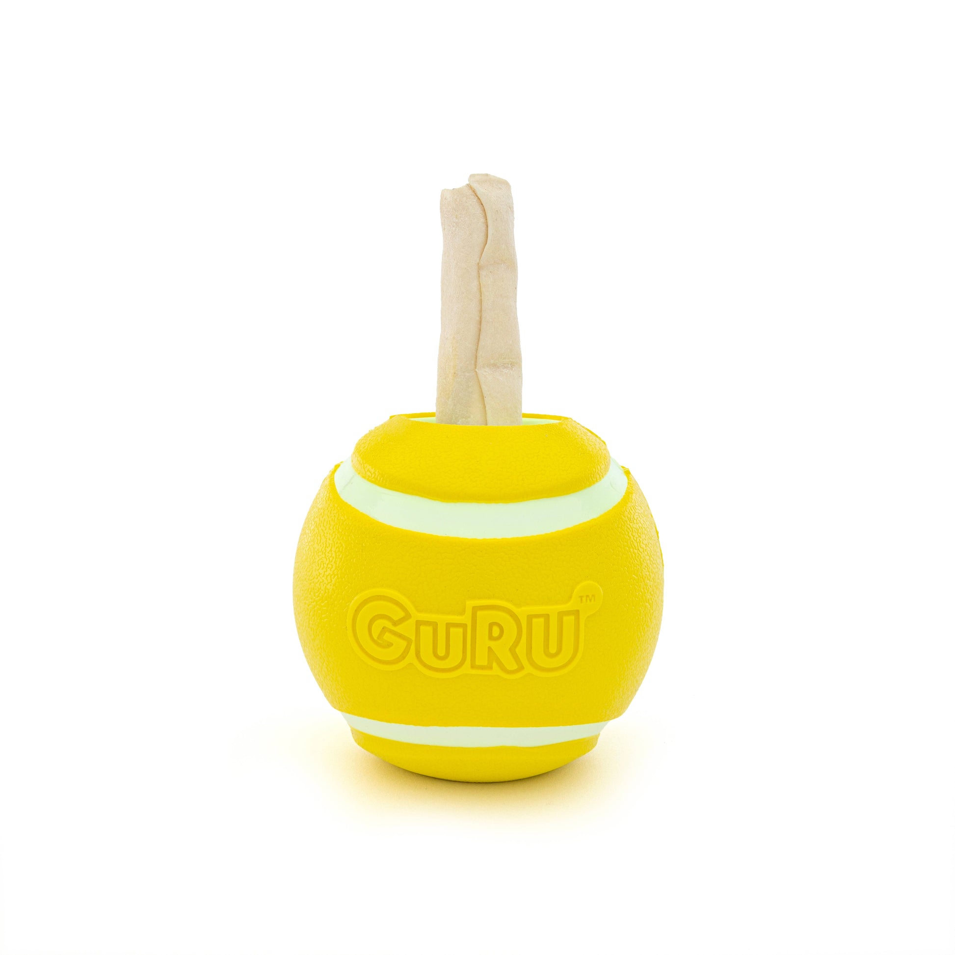 GURU Pet Company Tennis Treat Ball Dog Chew Toy MED
