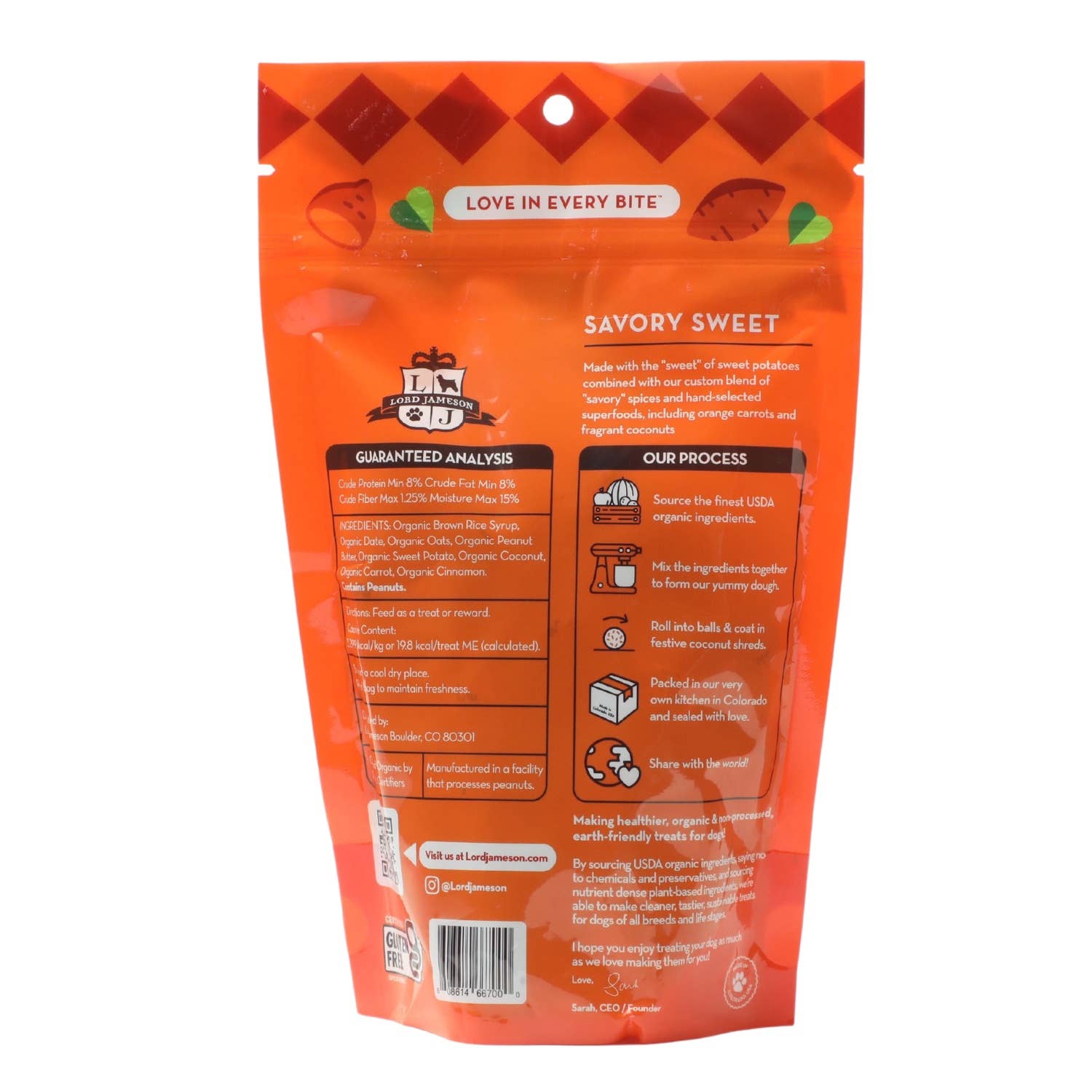 Lord Jameson Savory Sweet Organic Soft & Chewy Dog Treats