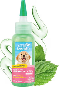 2 oz. Tropiclean Fresh Breath No Brushing Clean Teeth Oral Care Gel For Puppies